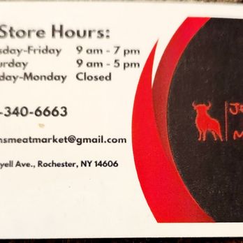 Jenkins Meat Market - Jenkins Business Card - Meat Shops Near Me - Rochester, New York Jenkins Meat Market - Jenkins Business Card - Meat Shops Near Me - Rochester, New York
