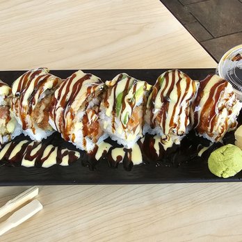SORA Japanese Restaurant - Salmon and eel roll, a bit high in the price but it is big and tastes great. - Japanese Near Me - Rural Hall, North Carolina SORA Japanese Restaurant - Salmon and eel roll, a bit high in the price but it is big and tastes great. - Japanese Near Me - Rural Hall, North Carolina