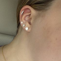 Golden Crystal Body Piercing - My newest ear piercing! Lexie pierced my helix (the top one)