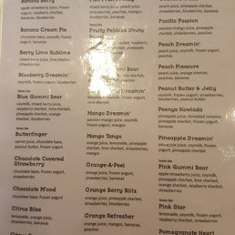 The Jamba Juice secret menu page 1.