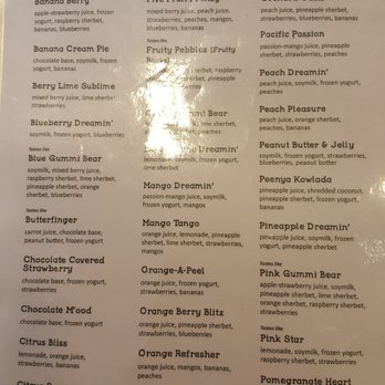 Jamba - The Jamba Juice secret menu page 1. - Juice Bars & Smoothies Near Me - Hillsboro, Oregon
