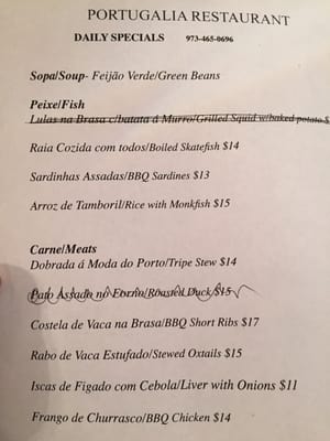 Menu photo 2 Portugalia Bar & Restaurant Newark, NJ Menu photo 2 Portugalia Bar & Restaurant Newark, NJ