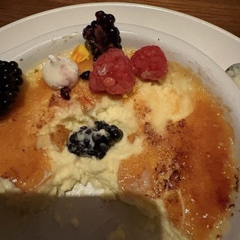 Kirkwood - Crème brûlée- chewy sugar that did not crack, and little white marine bricks! Did eat much of this! - American Near Me - Houston, Texas Kirkwood - Crème brûlée- chewy sugar that did not crack, and little white marine bricks! Did eat much of this! - American Near Me - Houston, Texas