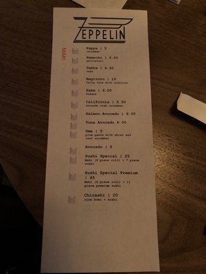 Menu photo 4 Zeppelin Washington, DC, DC