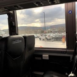 Martz Trailways - Inside bus, seats.
