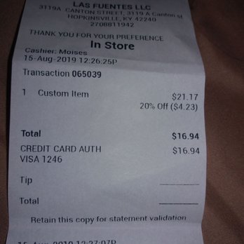 Las Fuentes - Las Fuentes Restaurant in Hopkinsville, Kentucky did not ask my permission to charge my Bank of America debit card an extra 15% gratuity! - Mexican Near Me - Hopkinsville, Kentucky Las Fuentes - Las Fuentes Restaurant in Hopkinsville, Kentucky did not ask my permission to charge my Bank of America debit card an extra 15% gratuity! - Mexican Near Me - Hopkinsville, Kentucky