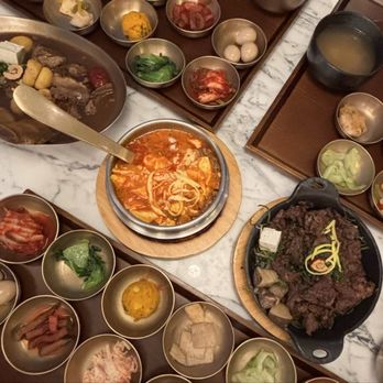 Kunjip Tofu - Left to Right: Galbi Jjim, A5 Wagyu Tofu Soup, Wagyu Bulgogi - Korean Near Me - Mountain View, California Kunjip Tofu - Left to Right: Galbi Jjim, A5 Wagyu Tofu Soup, Wagyu Bulgogi - Korean Near Me - Mountain View, California