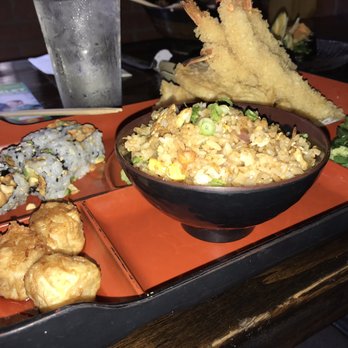 Okinii - Shrimp tempura & vegetable tempura bento box with fried rice and Peanut Avocado - Sushi Bars Near Me - New York, New York Okinii - Shrimp tempura & vegetable tempura bento box with fried rice and Peanut Avocado - Sushi Bars Near Me - New York, New York