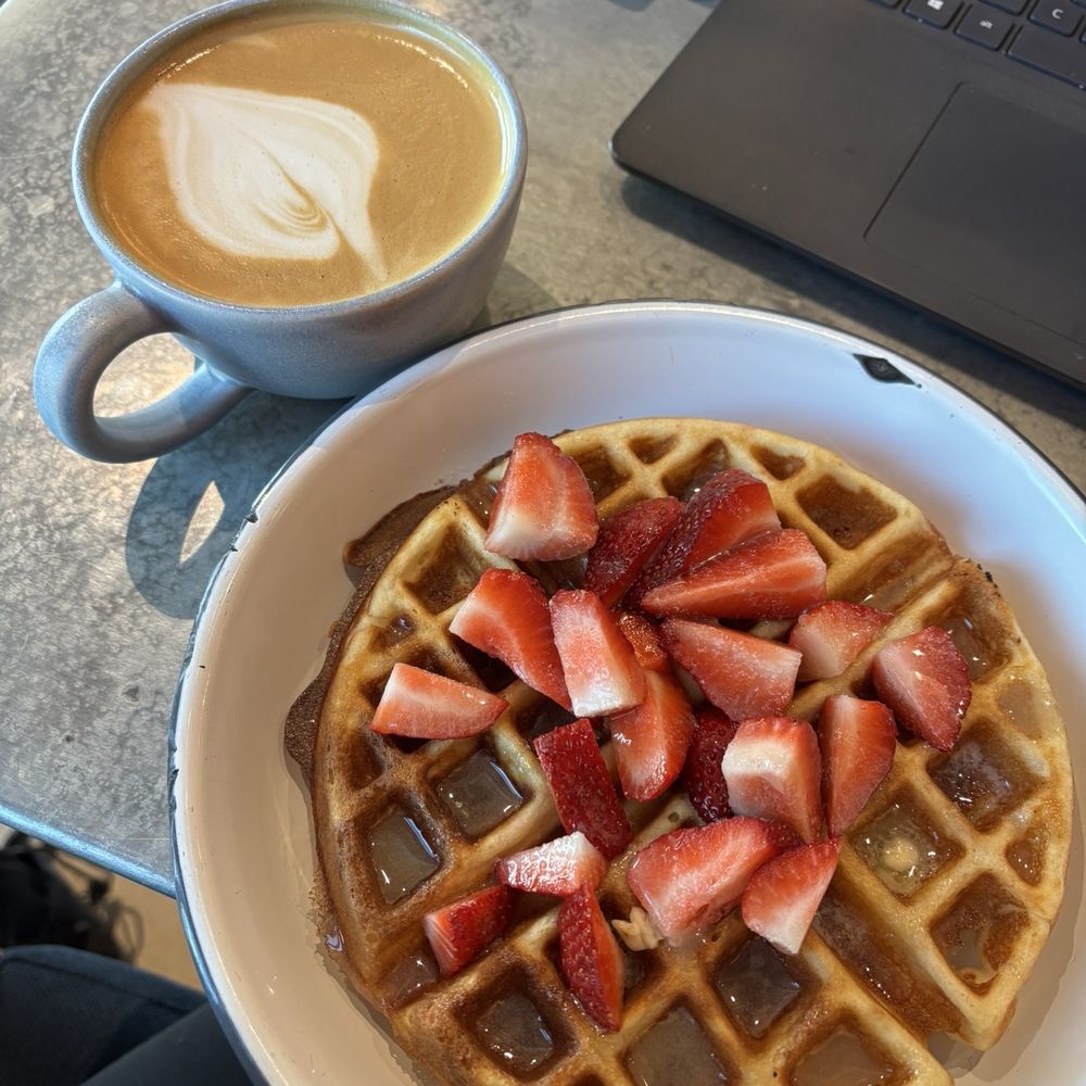 Platform Coffee - Waffle with strawberries - Coffee & Tea Near Me - Charlotte, North Carolina Platform Coffee - Waffle with strawberries - Coffee & Tea Near Me - Charlotte, North Carolina