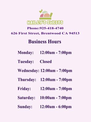 Menu photo 3 Hailey’s Sweet Brentwood, CA