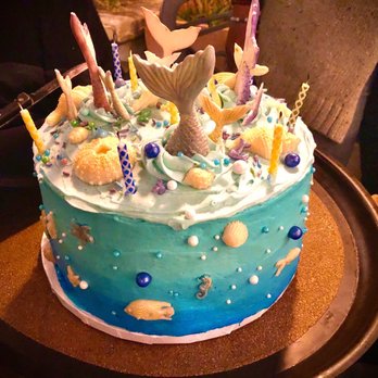 Bloom Bakery - Ojai - Mermaid birthday cake - all decorations were edible. So beautiful and delicious! - Custom Cakes Near Me Bloom Bakery - Ojai - Mermaid birthday cake - all decorations were edible. So beautiful and delicious! - Custom Cakes Near Me