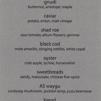 Schwa - Menu (October 2019) - New American Near Me - Chicago, Illinois Schwa - Menu (October 2019) - New American Near Me - Chicago, Illinois