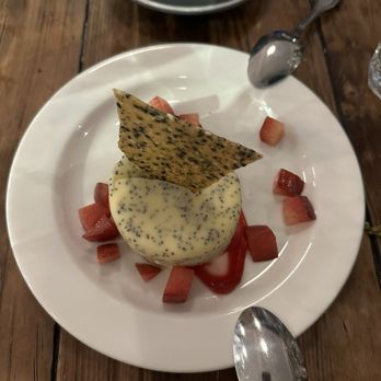 Ben Paris - Lemon poppyseed and pear dessert - New American Near Me - Seattle, Washington