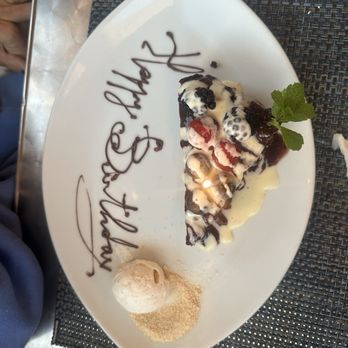 The Sunset Restaurant - Birthday dessert - New American Near Me - Malibu, California