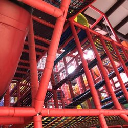 Planet Fun - 9/15/18. Saturday afternoon. Interior. Here for a seven-year-old's birthday party! Huge climbing structure for the kids!