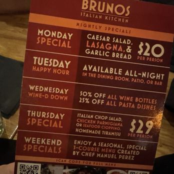 Brunos Italian Kitchen - Italian Near Me - Brea, California