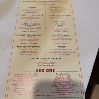 Taboonette - Menu - Mediterranean Near Me - New York, New York Taboonette - Menu - Mediterranean Near Me - New York, New York