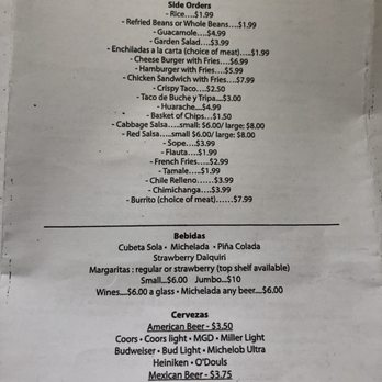 El Agaveno Mexican Bistro - Menu 6 - Mexican Near Me - Minden, Nevada