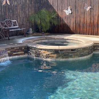 Precision Pool Tile Cleaning - Spa spillway after - Pool Cleaners Near Me - Eastvale, California