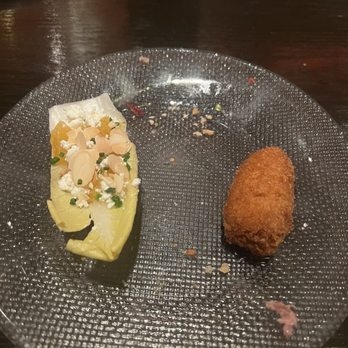 Jaleo - The endive leaf and the chicken fritter. Try the endive leaf! The fritter is skippable. - Spanish Near Me - Las Vegas, Nevada Jaleo - The endive leaf and the chicken fritter. Try the endive leaf! The fritter is skippable. - Spanish Near Me - Las Vegas, Nevada