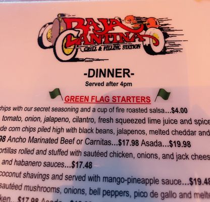 Menu photo 1 Baja Cantina Grill & Filling Station Carmel, CA Menu photo 1 Baja Cantina Grill & Filling Station Carmel, CA