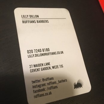 Ruffians - Lilly Dillion - Barbers Near Me - London, XGL