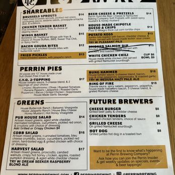 Perrin Brewing Company - Menu - Breweries Near Me - Comstock Park, Michigan