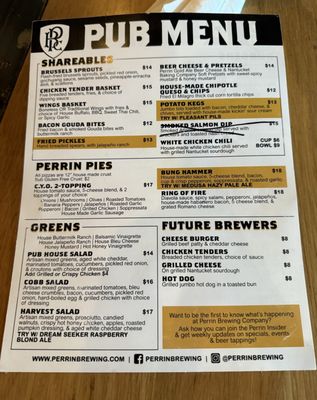 Menu photo 3 Perrin Brewing Company Comstock Park, MI