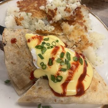 Fresh - Short rib quesadilla Benedict with potatoes - Breakfast & Brunch Near Me - West Reading, Pennsylvania