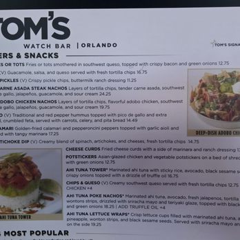 Tom’s Watch Bar - 2025-10-31 Menu - Sports Bars Near Me - Orlando, Florida Tom’s Watch Bar - 2025-10-31 Menu - Sports Bars Near Me - Orlando, Florida