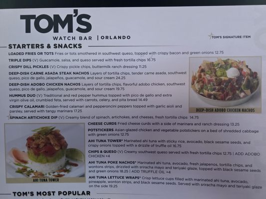 Menu photo 7 Tom’s Watch Bar Orlando, FL Menu photo 7 Tom’s Watch Bar Orlando, FL