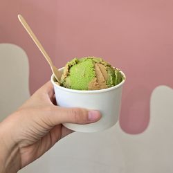 Crema Ice Cream - Strawberry matcha fog
