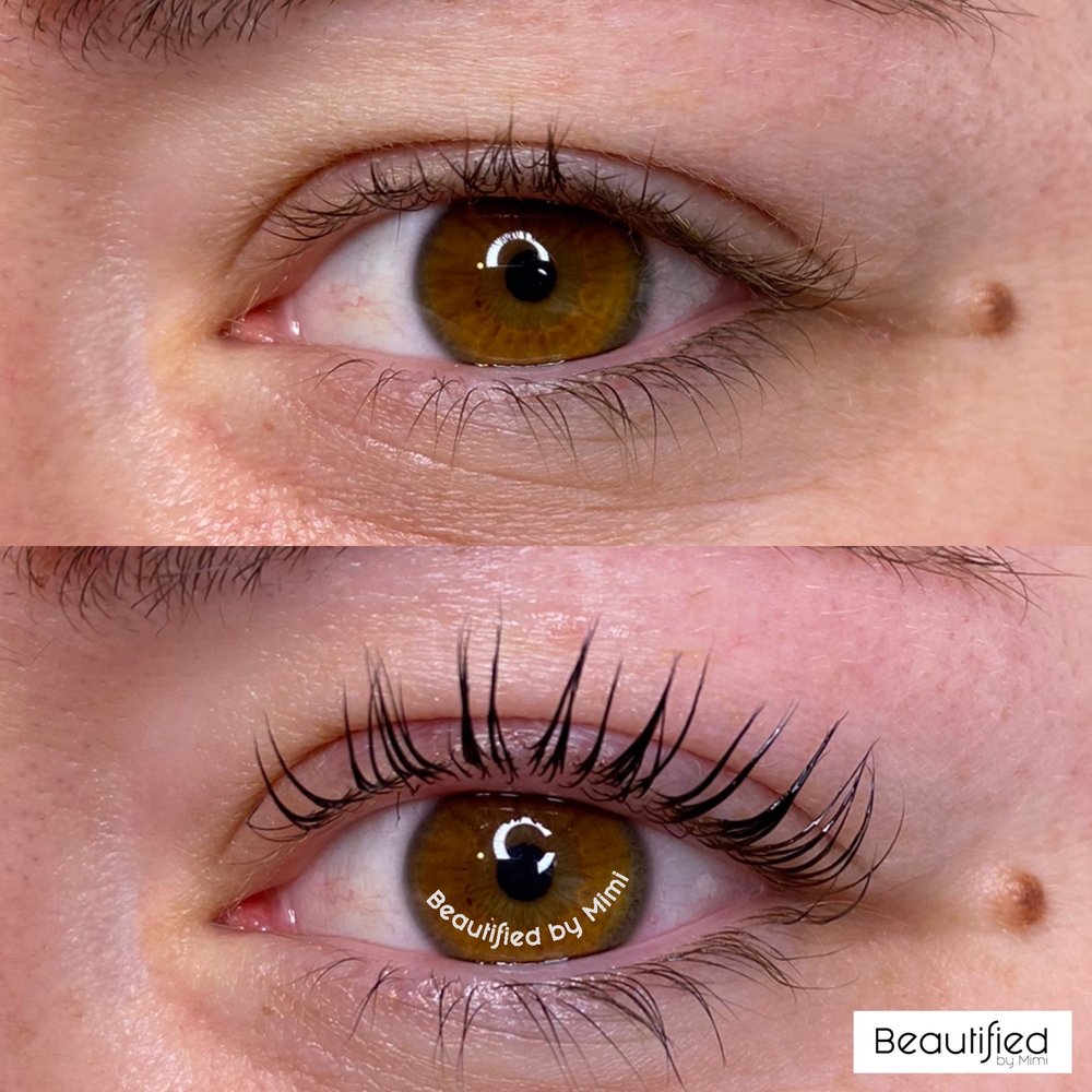 Beautified - Before and after the keratin lash lift and tint. - Skin Care Near Me - La Mesa, California