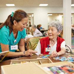Arcadia Adult Day Care & Day Health Center - Puzzles are an important activity to keep senior minds sharp and active.
