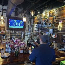 The bar seating area