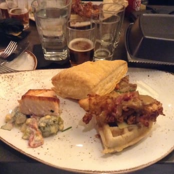 The Office Tavern Grill - Grilled salmon, duck pie and chicken waffle. - Breakfast & Brunch Near Me - Summit, New Jersey The Office Tavern Grill - Grilled salmon, duck pie and chicken waffle. - Breakfast & Brunch Near Me - Summit, New Jersey