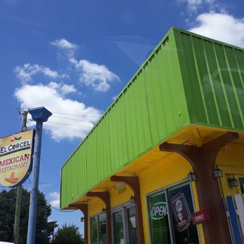 El Corcel Mexican Restaurant - a bright green and yellow building - Mexican Near Me - Indianapolis, Indiana