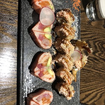 Kumo Sushi - Pink lady roll, and Spider Roll(5) - Sushi Bars Near Me - Houston, Texas Kumo Sushi - Pink lady roll, and Spider Roll(5) - Sushi Bars Near Me - Houston, Texas