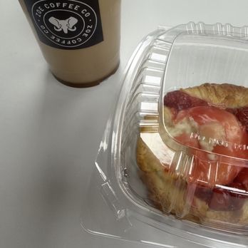 Zoe Coffee - Rafiki Friday (drink) and cherry cream cheese covered croissant - Coffee & Tea Near Me - Greenwood, Mississippi Zoe Coffee - Rafiki Friday (drink) and cherry cream cheese covered croissant - Coffee & Tea Near Me - Greenwood, Mississippi