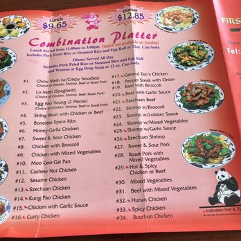 First Wok - Menu - Combinations - Chinese Near Me - Lake Worth, Florida
