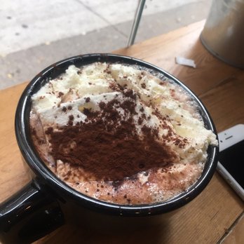 Bibble & Sip - Hot Chocolate with a melting marshmallow bar complimented with whipped cream and a cocoa spritz. - Coffee & Tea Near Me - New York, New York