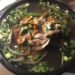 Pho with Flank Steak and Siracha