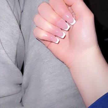 Phong Shui Nails - French tip full acrylic set - Nail Salons Near Me - Keizer, Oregon