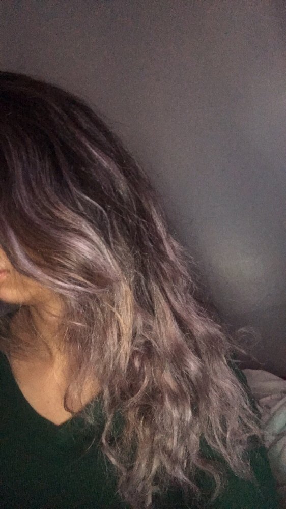 More Purple Grey Hair After The Toner After Washing It Yelp