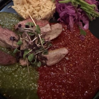 Sazon - Duck breast with Christmas molé sauces - Mexican Near Me - Santa Fe, New Mexico