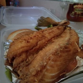 Cameron's Seafood - Croaker platter over vegetables....large serving - Seafood Near Me - Capitol Heights, Maryland Cameron's Seafood - Croaker platter over vegetables....large serving - Seafood Near Me - Capitol Heights, Maryland
