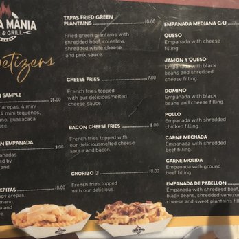 Arepa Mania - Appetizer menu - Bars Near Me - New Rochelle, New York Arepa Mania - Appetizer menu - Bars Near Me - New Rochelle, New York