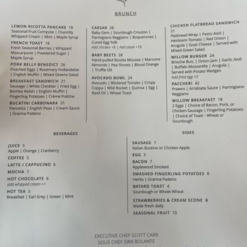Willow - Variety of great eats to choose from. - Italian Near Me - Sacramento, California Willow - Variety of great eats to choose from. - Italian Near Me - Sacramento, California