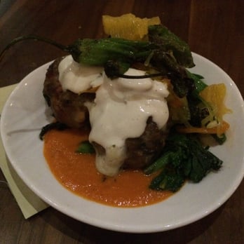 Sarma - loukaniko meatballs wild rapini, Greek cheese, sweet & spicy peppers  4/5 - Middle Eastern Near Me - Somerville, Massachusetts