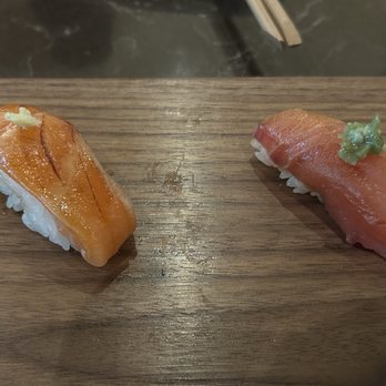 Uchi Charlotte - sake toro nigiri and hamachi nigiri - Japanese Near Me - Charlotte, North Carolina Uchi Charlotte - sake toro nigiri and hamachi nigiri - Japanese Near Me - Charlotte, North Carolina